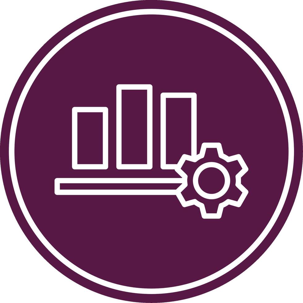 Bar Chart Line Circle Icon vector
