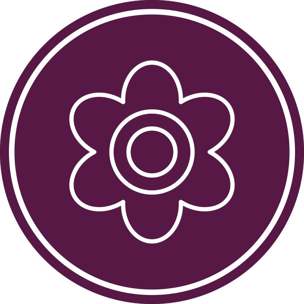 Violet Line Circle Icon vector