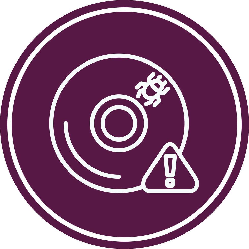 CD Virus Icon vector