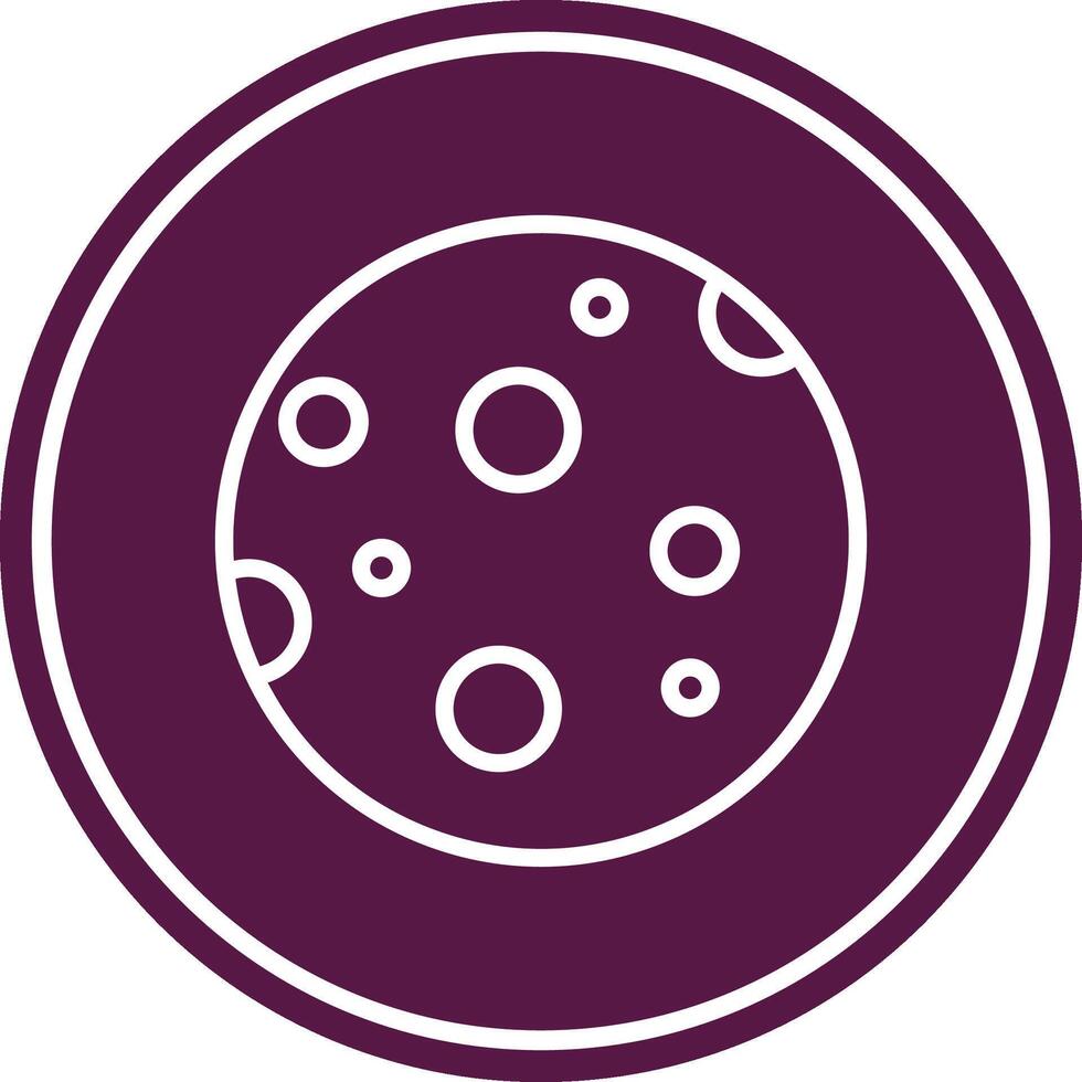 Moon Line Circle Icon vector