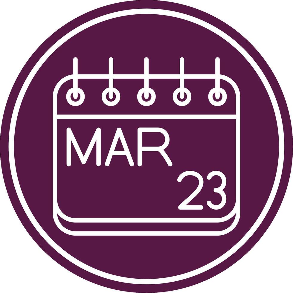 March Line Circle Icon vector