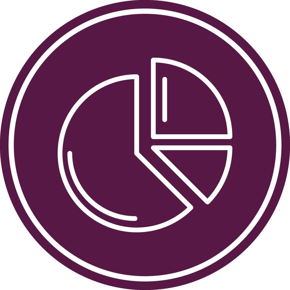 Pie Chart Line Circle Icon vector