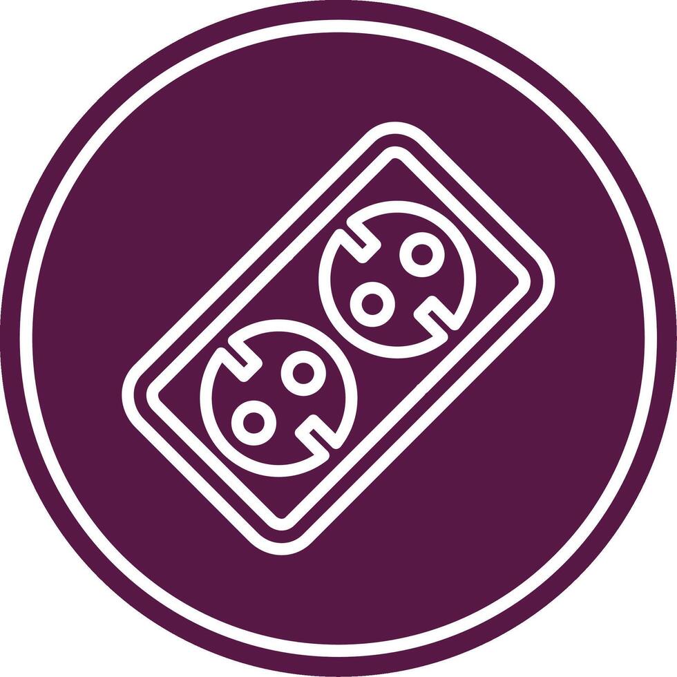 Socket Line Circle Icon vector