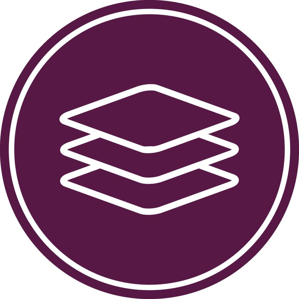 Layers Line Circle Icon vector