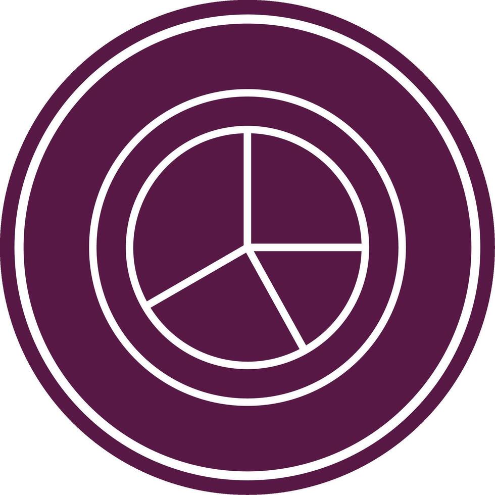 Pie Chart Pieces Line Circle Icon vector