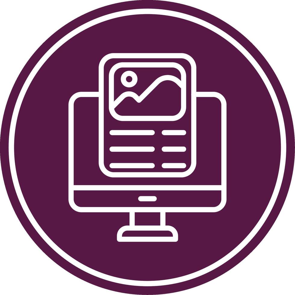 Statics Line Circle Icon vector