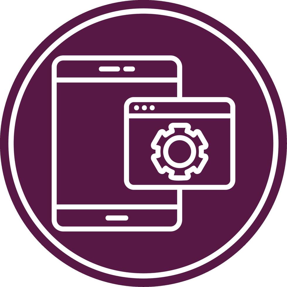 Web Optimization Line Circle Icon vector