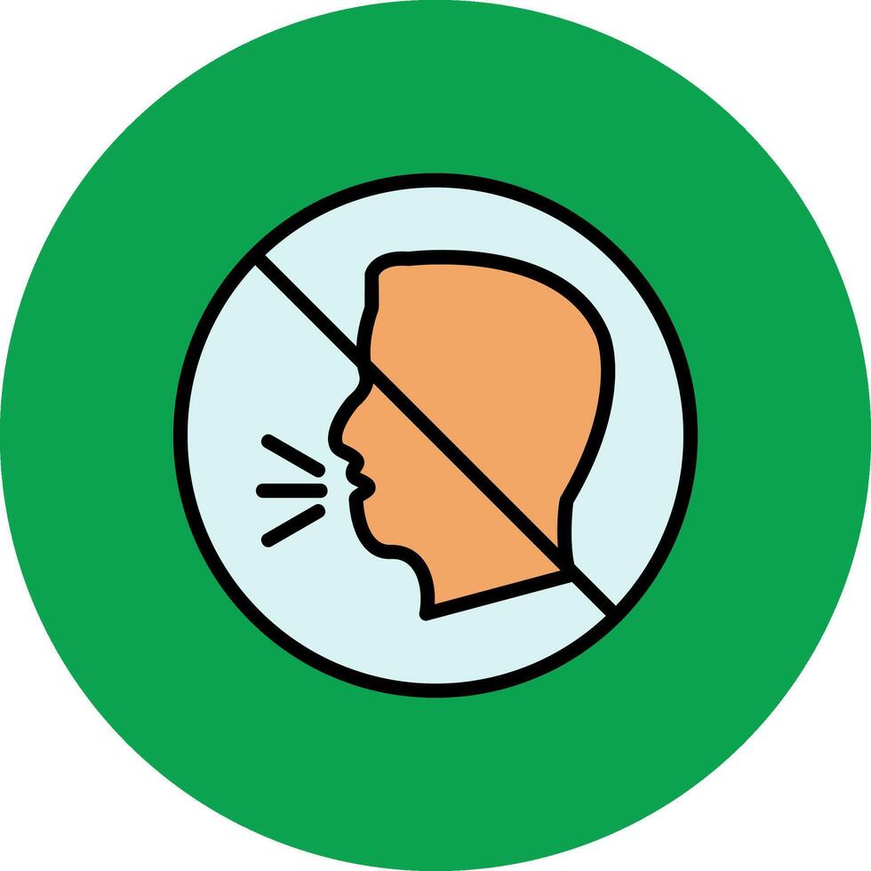 Inability To Speak Filled Multi Circle Icon vector