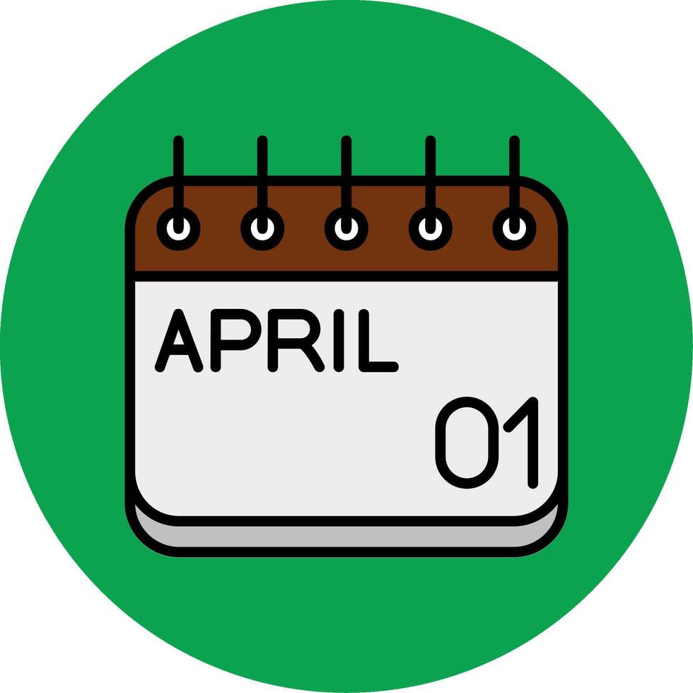 April Filled Multi Circle Icon vector