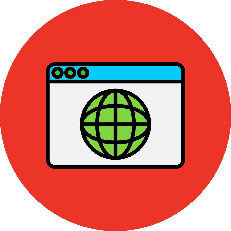 Browser Filled Multi Circle Icon vector