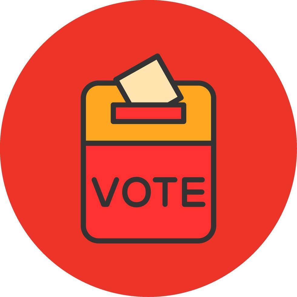 Voting Filled Multi Circle Icon vector