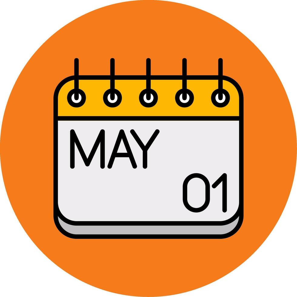 May Filled Multi Circle Icon vector