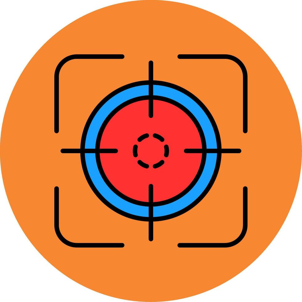 Focus Filled Multi Circle Icon vector