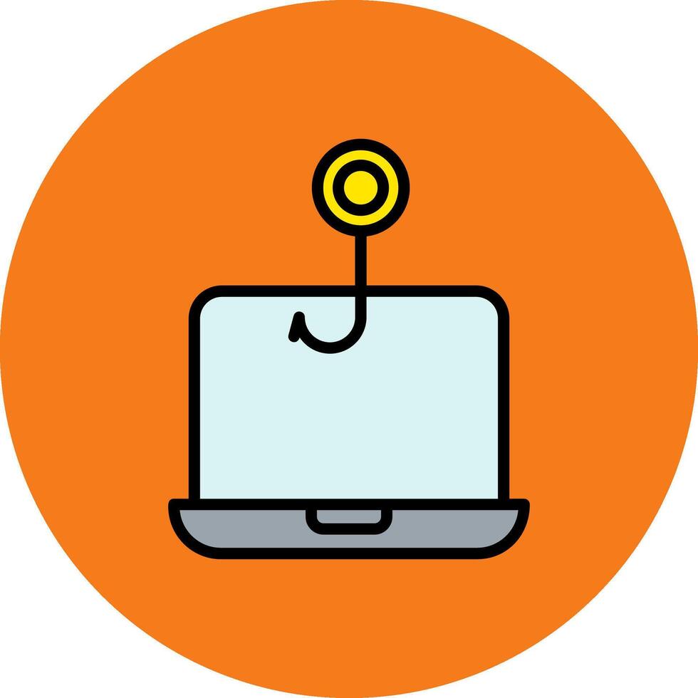 Phishing Filled Multi Circle Icon vector