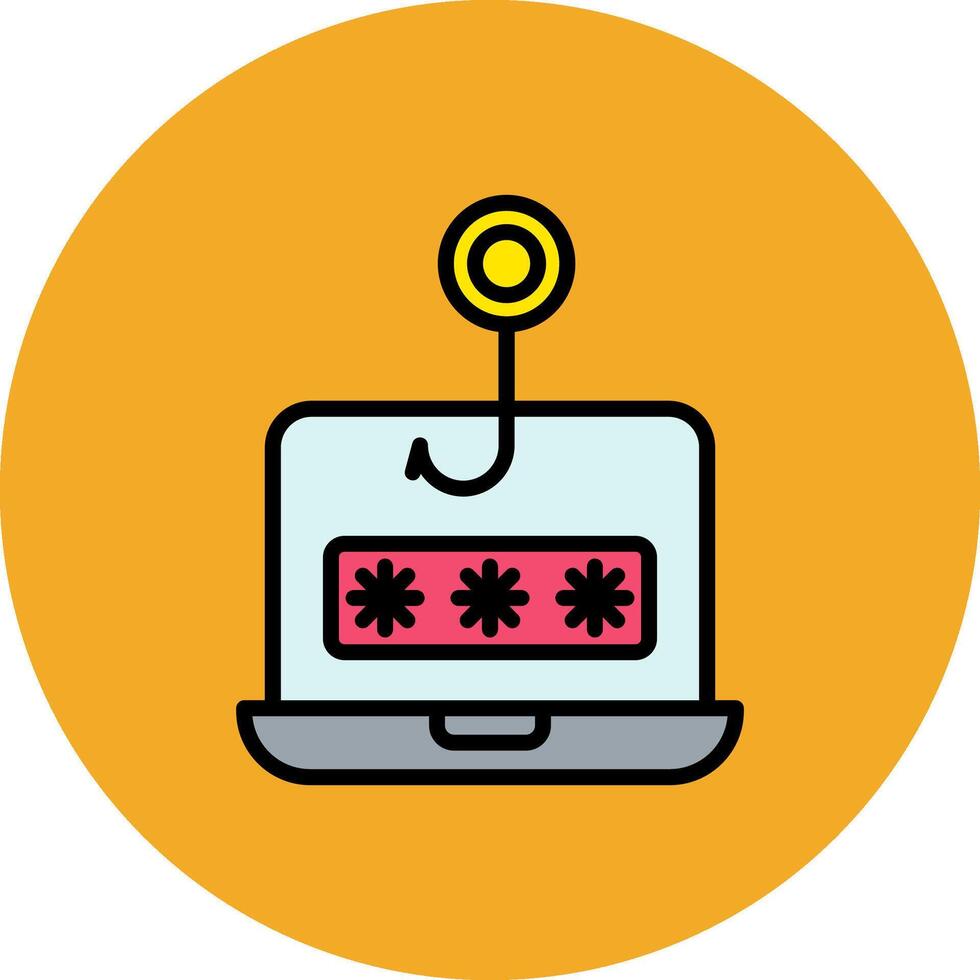 Phishing Filled Multi Circle Icon vector
