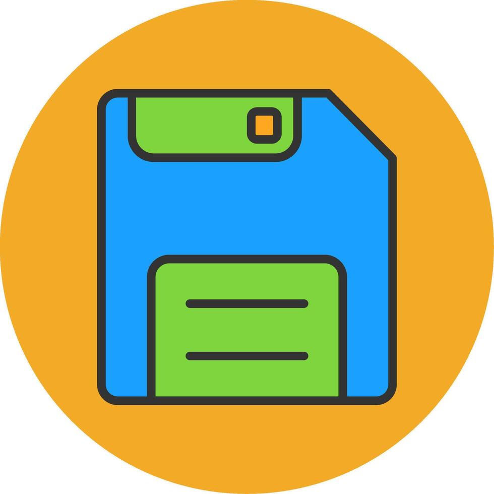 Save Filled Multi Circle Icon vector