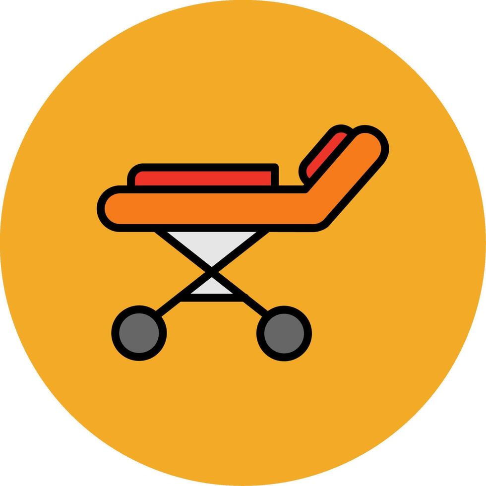 Stretcher Filled Multi Circle Icon vector