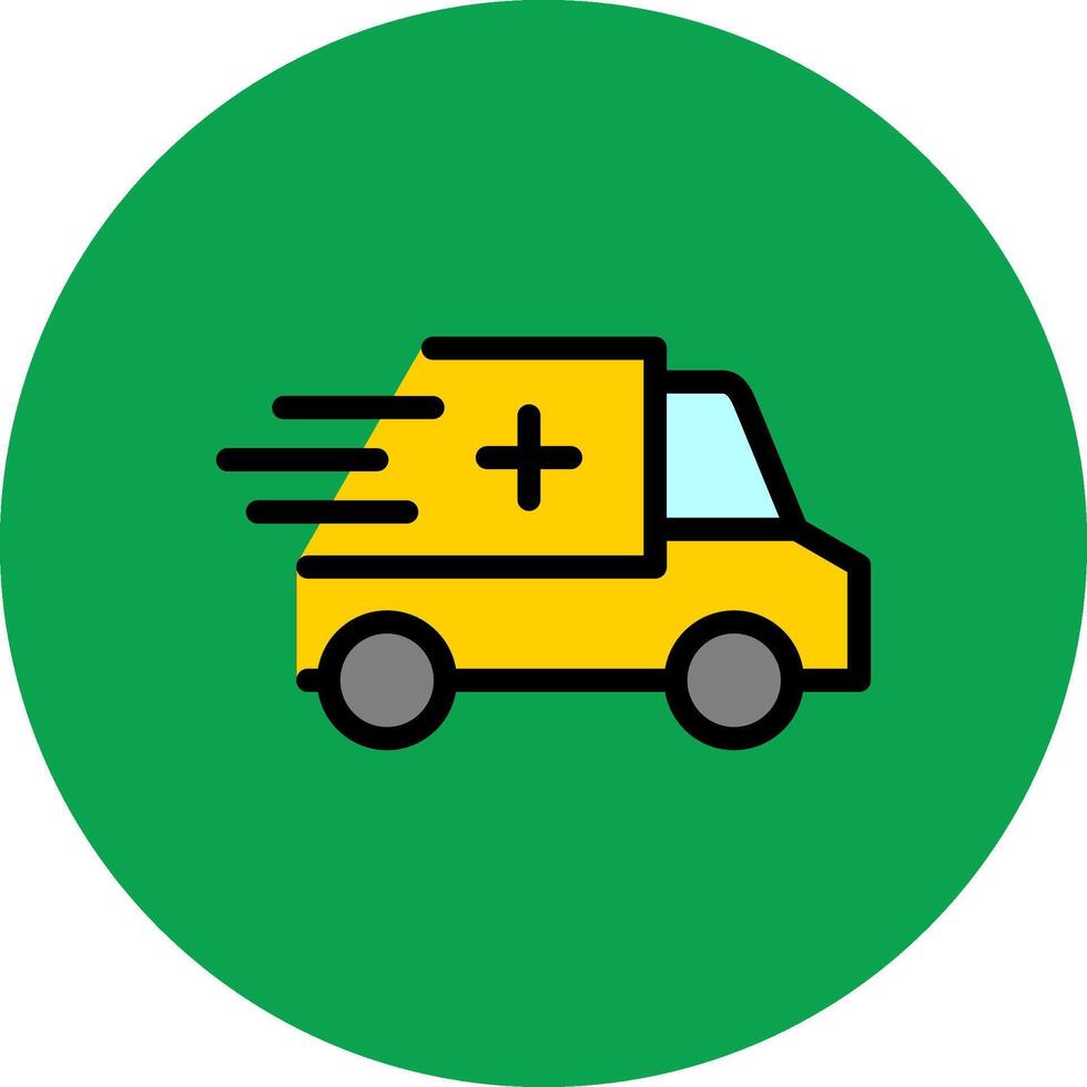 Medicine Delivery Filled Multi Circle Icon vector