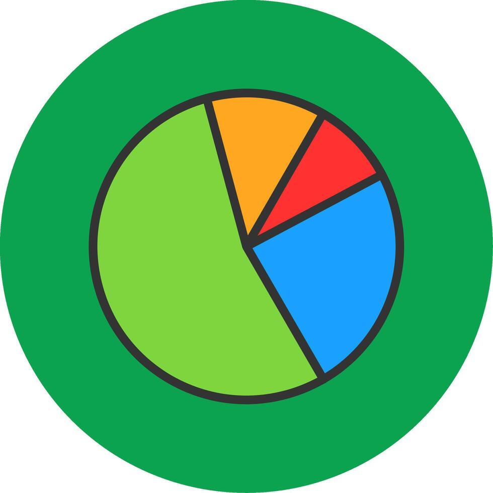 Statistics Filled Multi Circle Icon vector