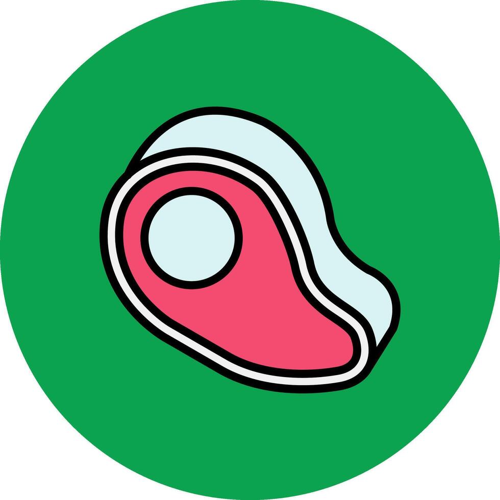 Steak Filled Multi Circle Icon vector