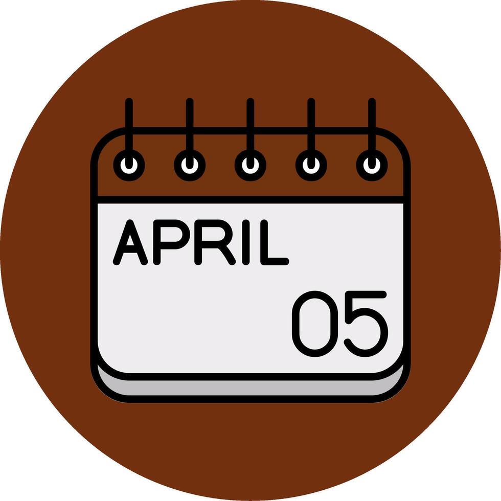 April Filled Multi Circle Icon vector