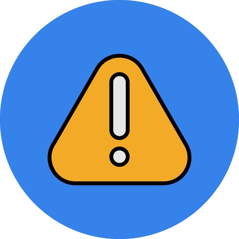 Caution Filled Multi Circle Icon vector