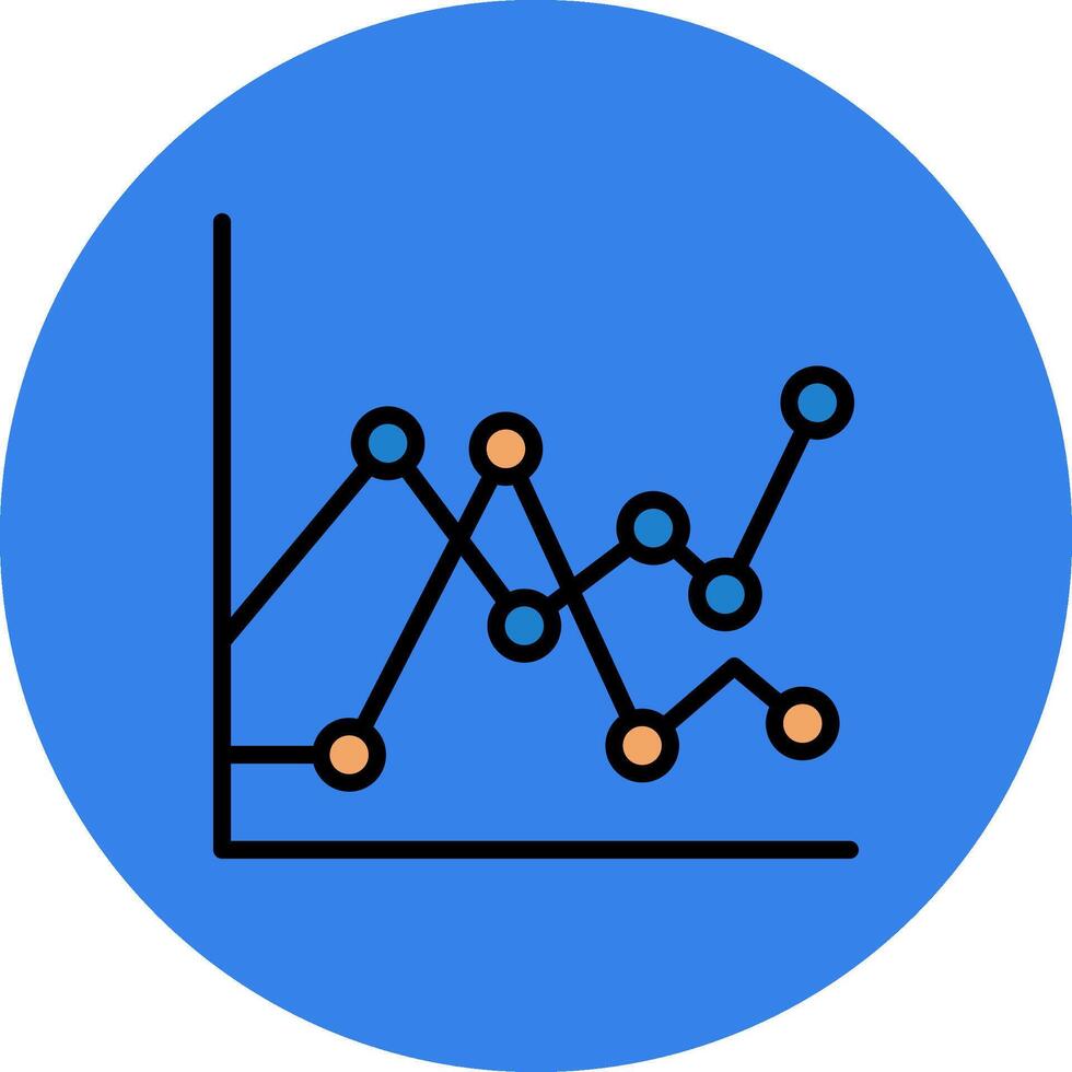 Chart Filled Multi Circle Icon vector