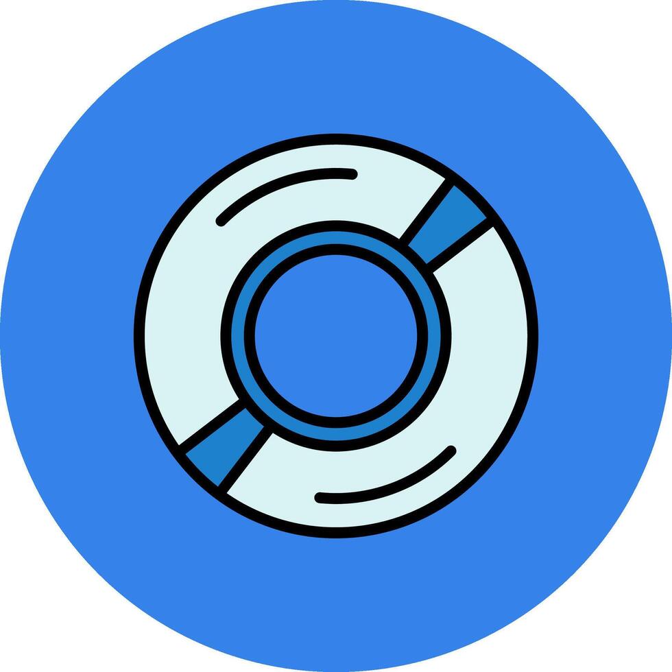 Compact Disk Filled Multi Circle Icon vector