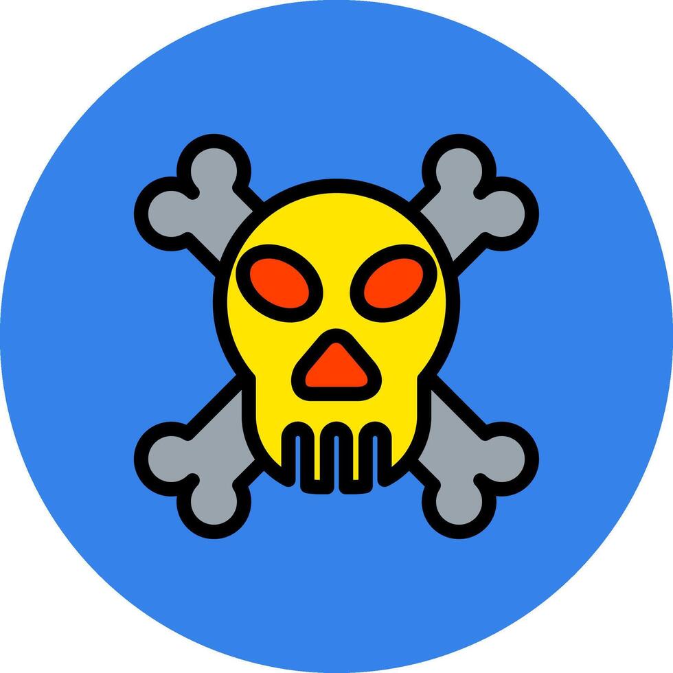 Danger Filled Multi Circle Icon vector