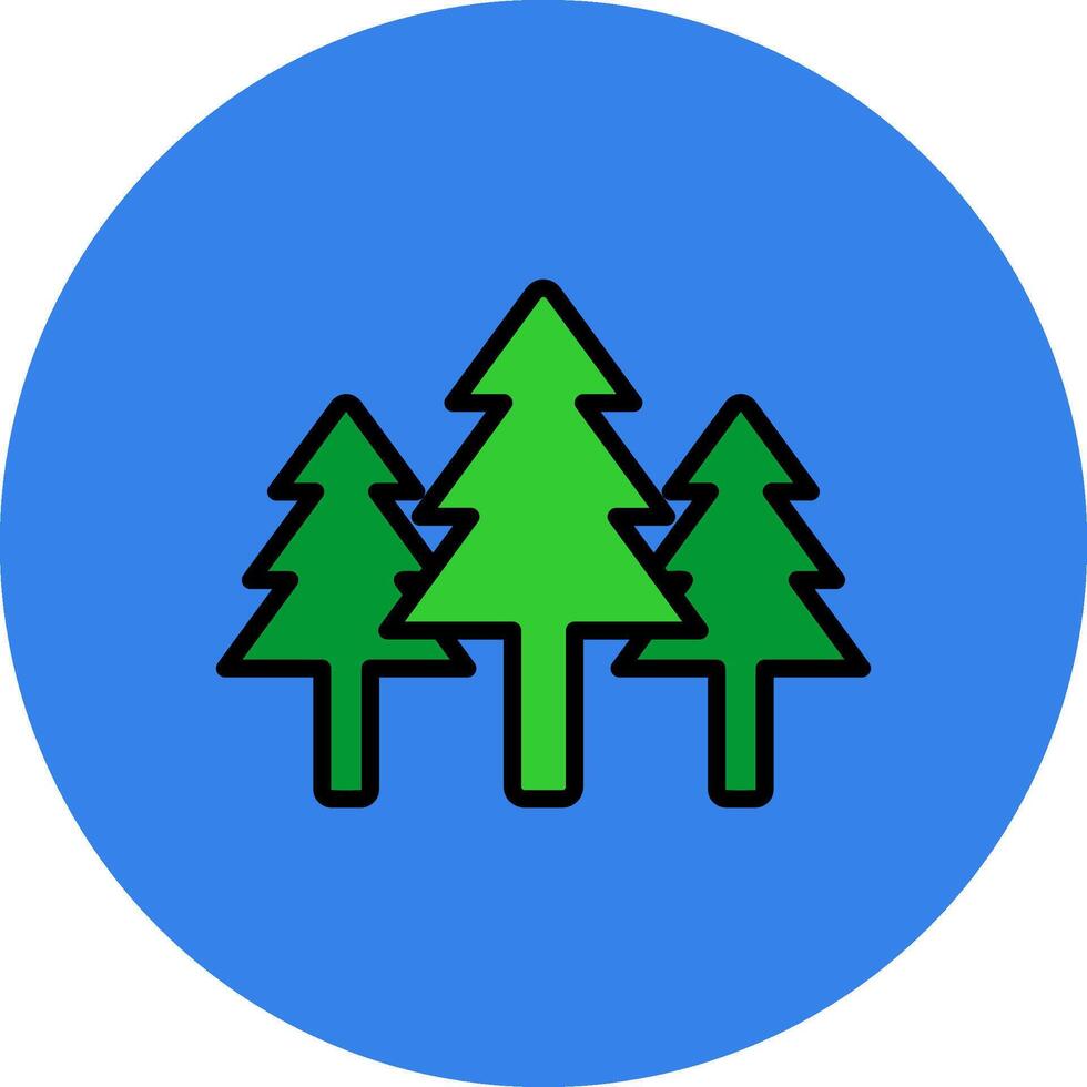 Forest Filled Multi Circle Icon vector