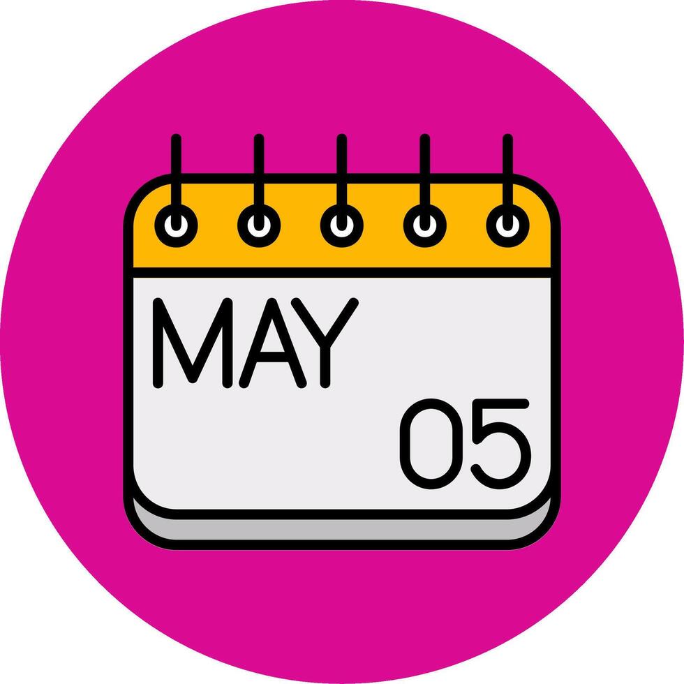 May Filled Multi Circle Icon vector