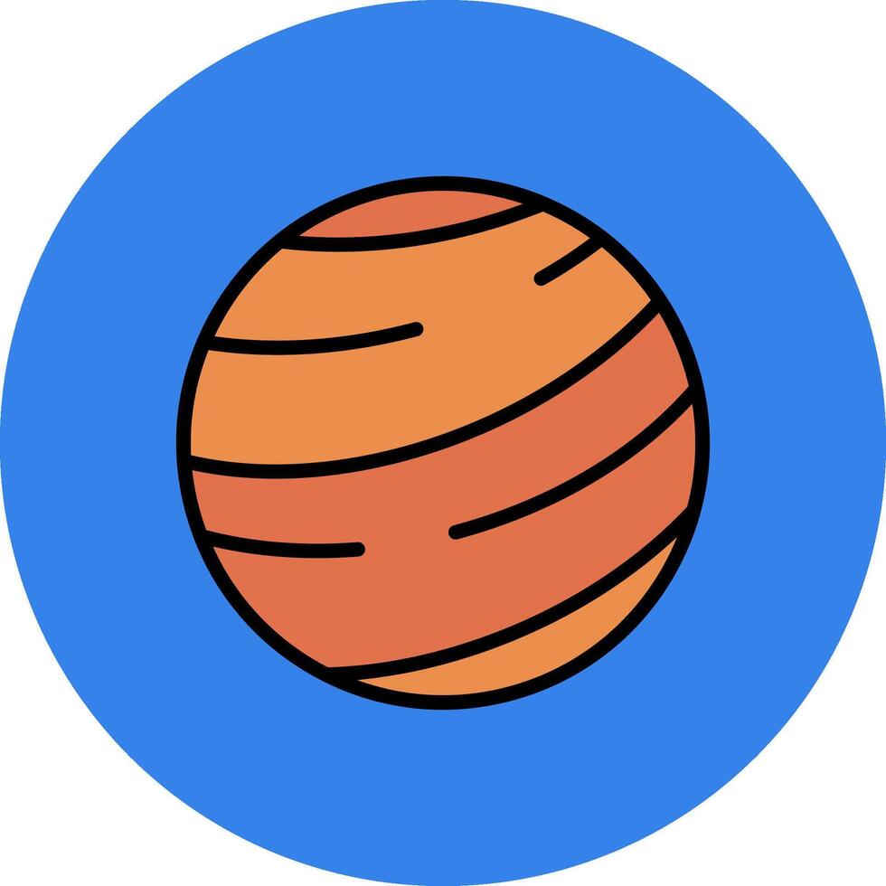 Jupiter Filled Multi Circle Icon vector