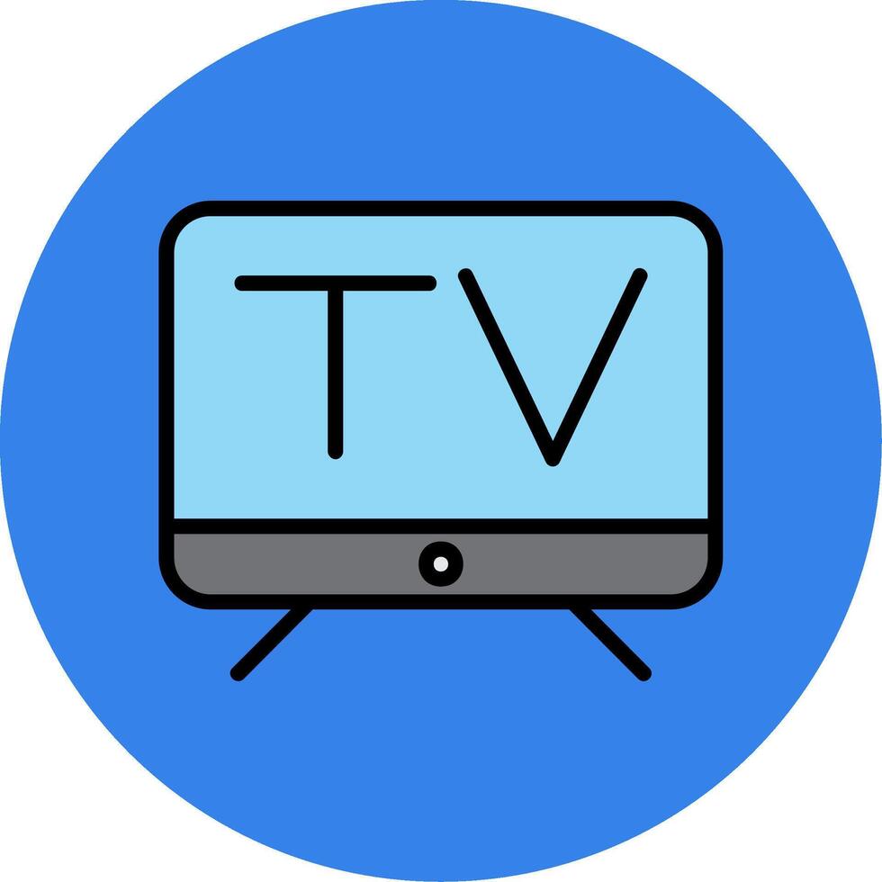 Television Filled Multi Circle Icon vector