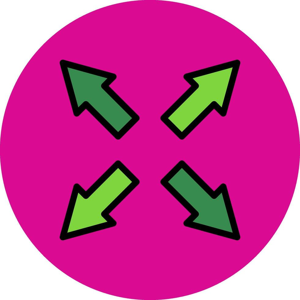 Maximize Filled Multi Circle Icon vector