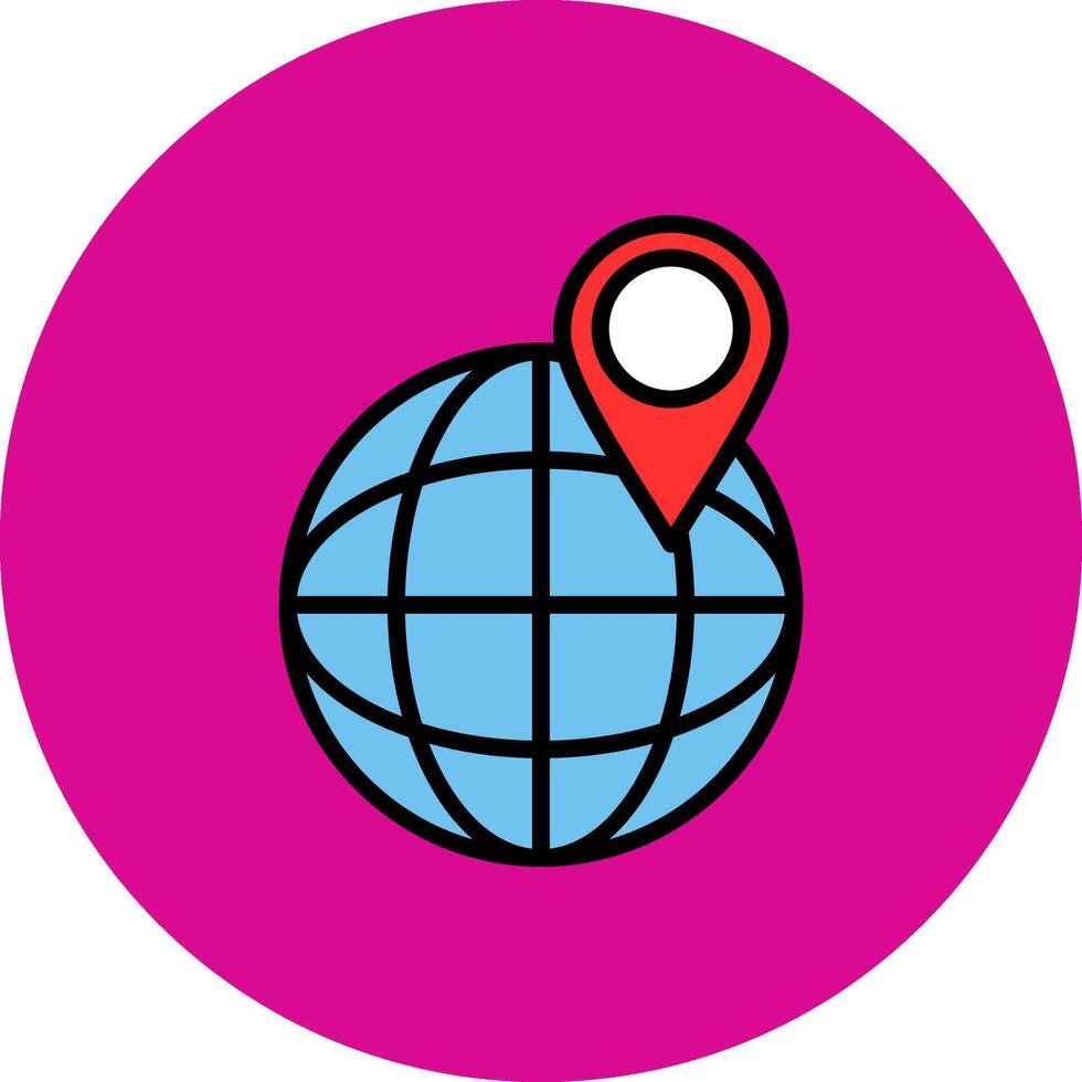 Location Filled Multi Circle Icon vector