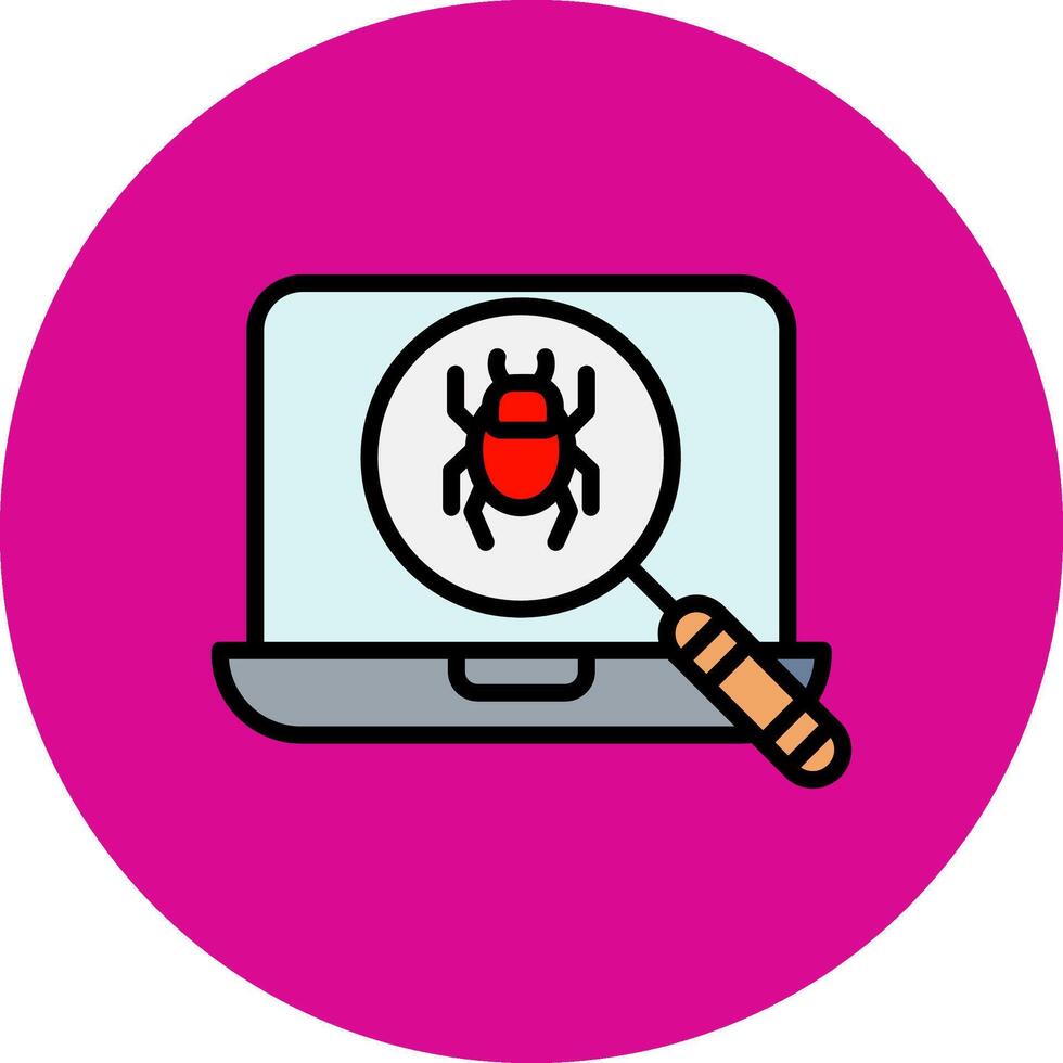 Malware Filled Multi Circle Icon vector