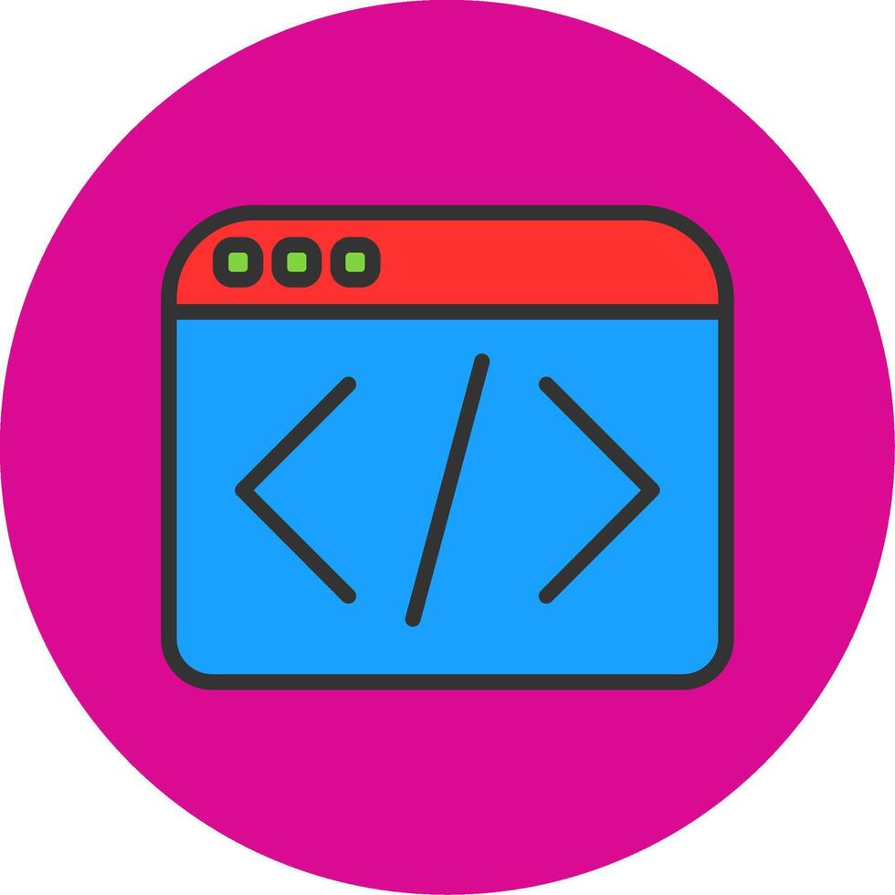 Web Programing Filled Multi Circle Icon vector
