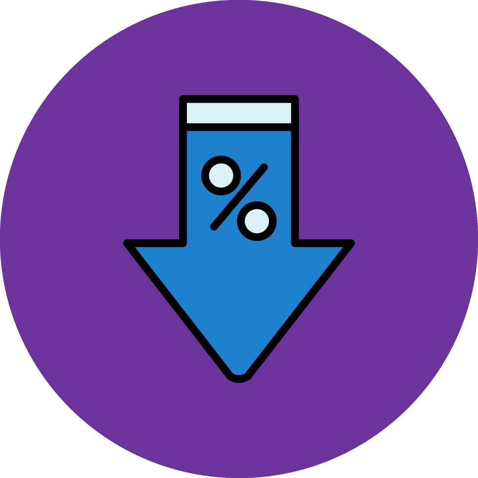 Discount Filled Multi Circle Icon vector