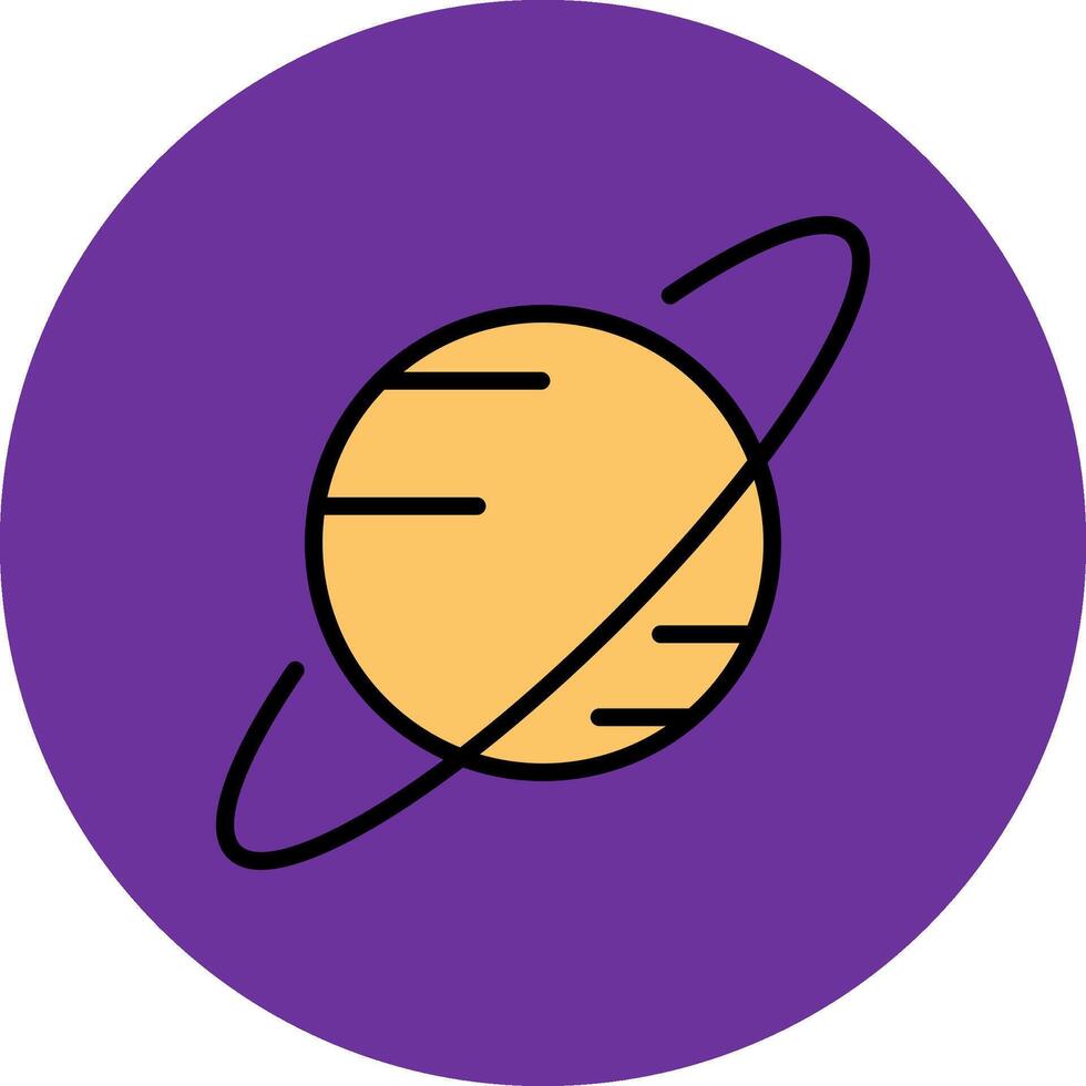 Saturn Filled Multi Circle Icon vector