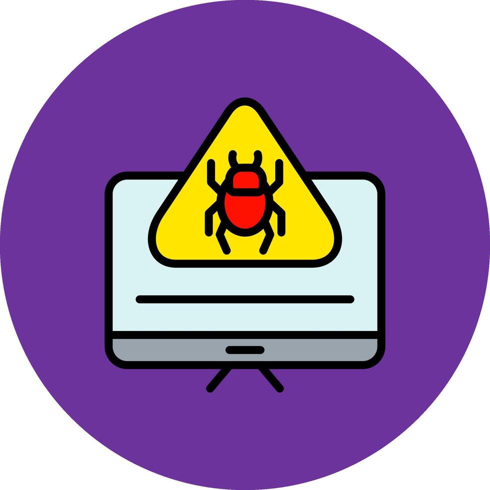 virus Filled Multi Circle Icon vector