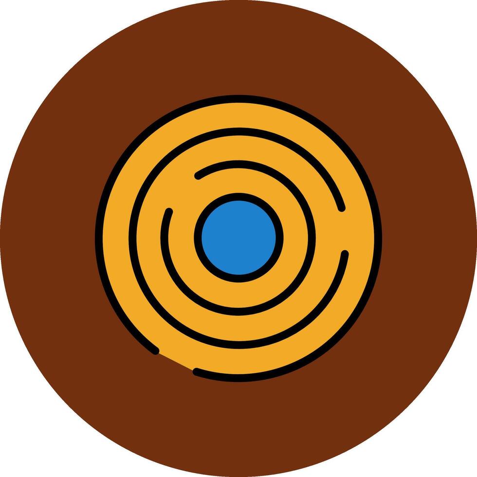 Chart Filled Multi Circle Icon vector
