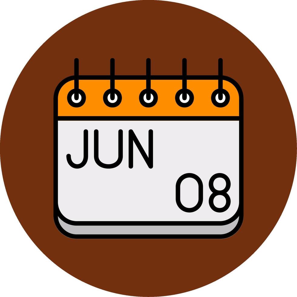 June Filled Multi Circle Icon vector