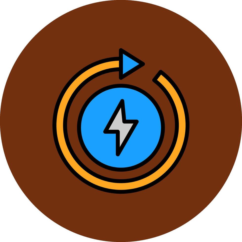 Renewable Energy Filled Multi Circle Icon vector