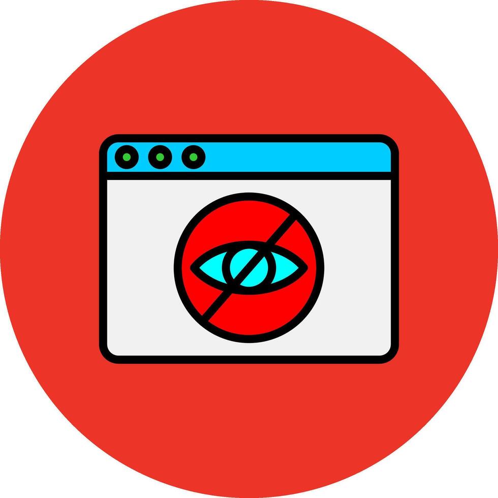 Eye Filled Multi Circle Icon vector