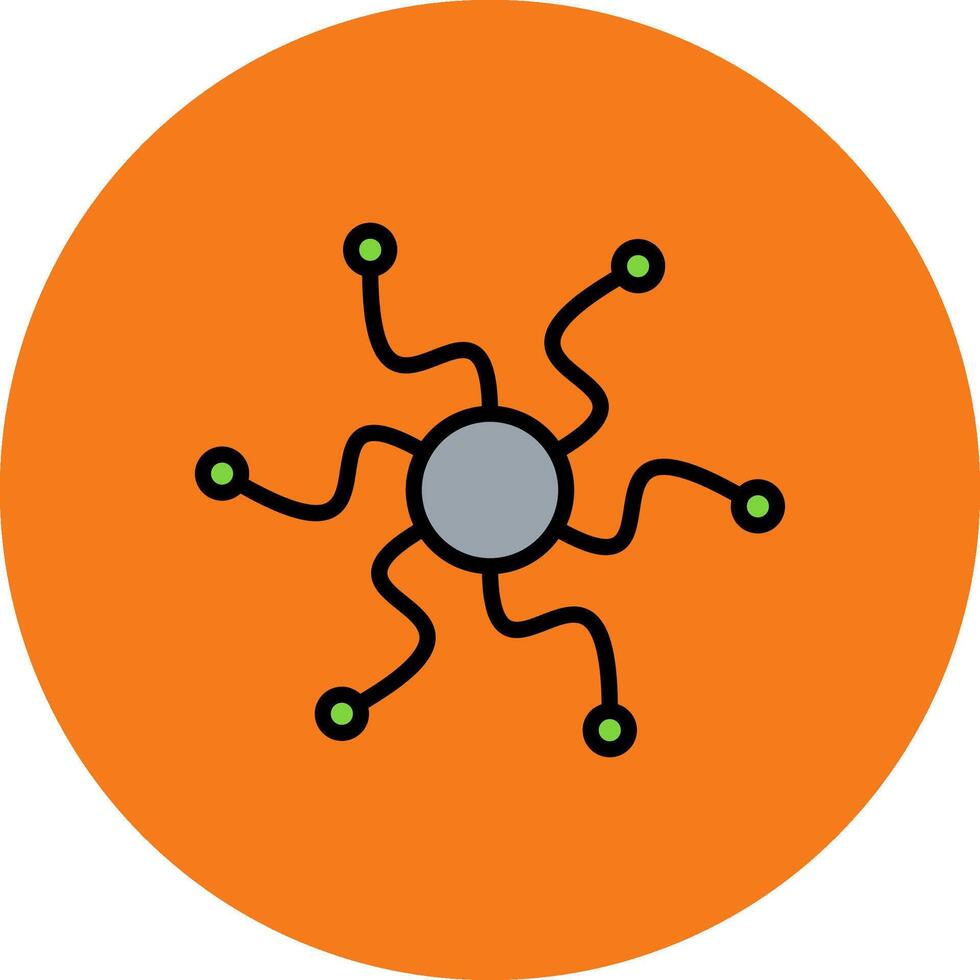 Connections Filled Multi Circle Icon vector