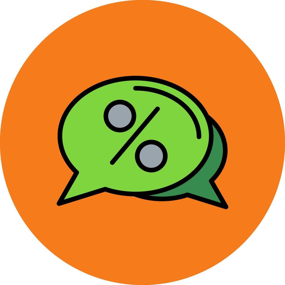 Discount Filled Multi Circle Icon vector