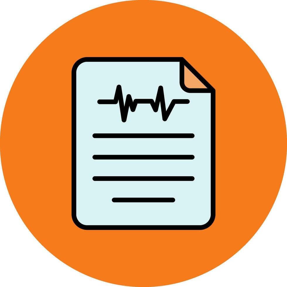 Medical Report Filled Multi Circle Icon vector