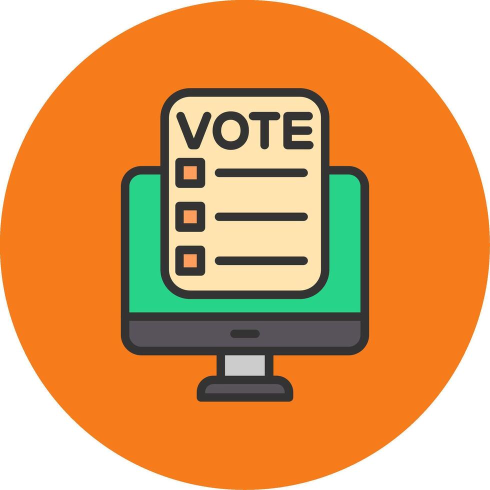 Online Voting Filled Multi Circle Icon vector