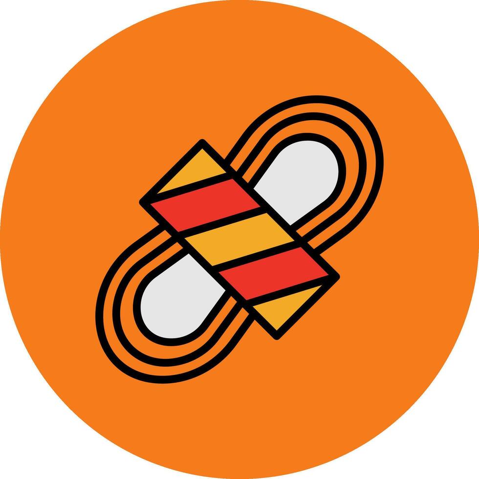 Rope Filled Multi Circle Icon vector