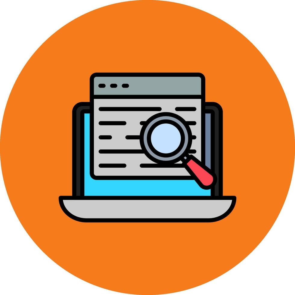 Search Data Filled Multi Circle Icon vector